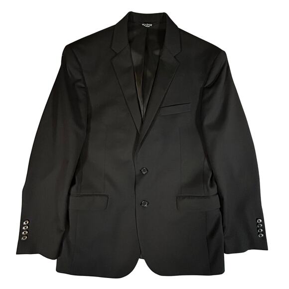 Jos A Bank Slim Fit 100% Wool Blazer Sport Coat Black 42 Regular - Picture 1 of 9
